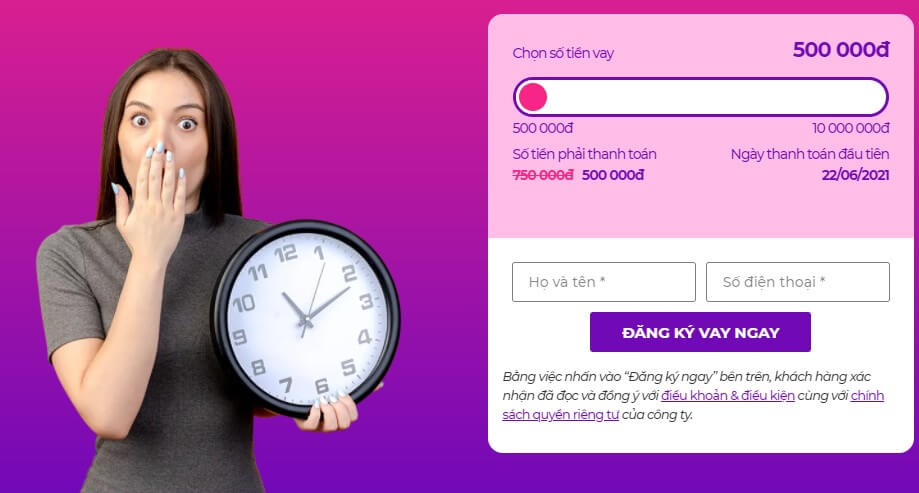 Điều kiện vay tiền takomo