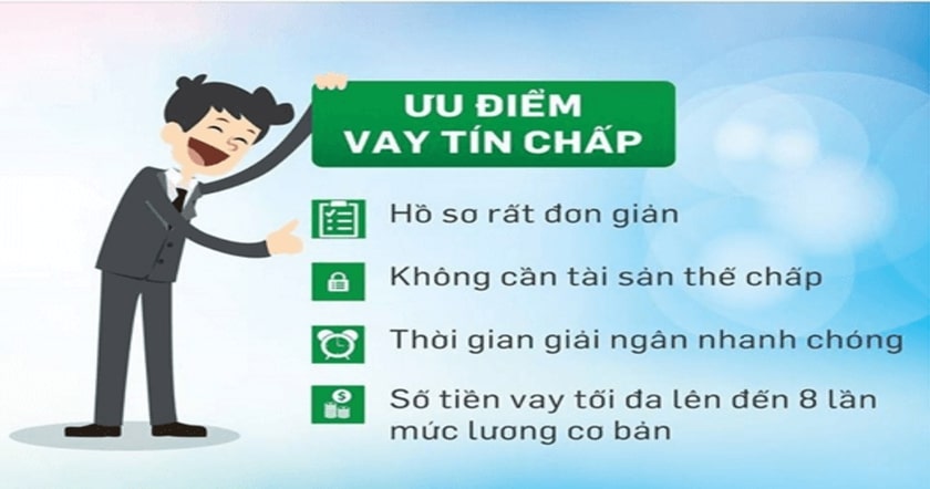 Ưu điểm vay t&iacute;n chấp ng&acirc;n h&agrave;ng l&atilde;i suất thấp